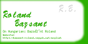 roland bazsant business card